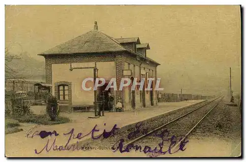 Cartes postales Mesnil Guillaume La gare carte toilee