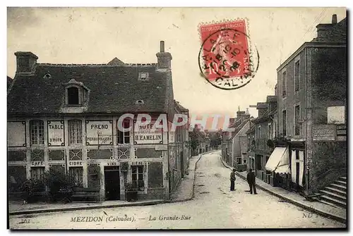 Cartes postales Mezidon La Grand Rue Hotel de la Grace de Dieu Hamelin