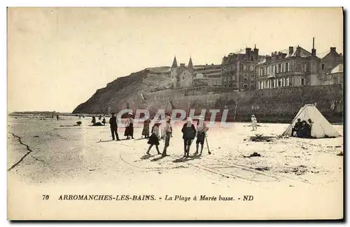 Ansichtskarte AK Arromanches les Bains La Plage a Maree Basse