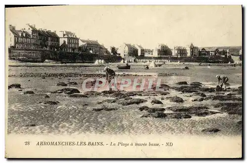 Ansichtskarte AK Arromanches les Bains La Plage a Maree Basse