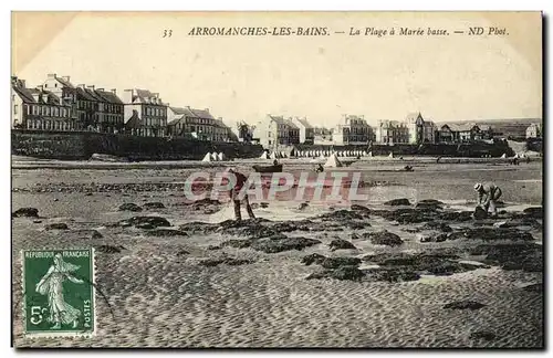 Cartes postales Arromanches les Bains La Plage a Maree basse