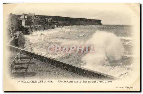 Cartes postales Arromanches les Bains Effet de Ressac dans la Baie Par une Grande Maree