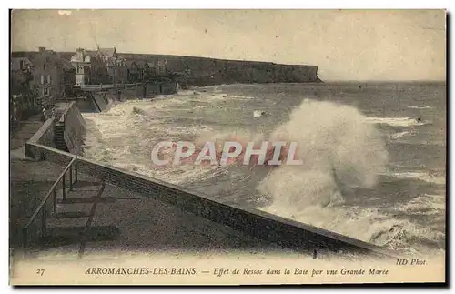 Ansichtskarte AK Arromanches les Bains Effet de Ressac dans la Baie Par une Grande Maree