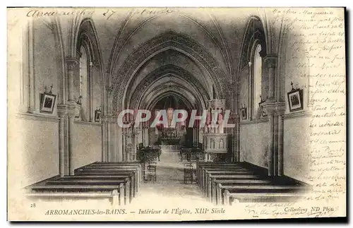 Ansichtskarte AK Arromanches les Bains Interieur de l Eglise XIII e Siecle