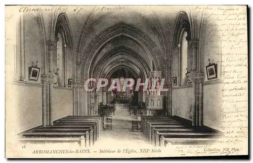 Cartes postales Arromanches les Bains Interieur de l Eglise XIII e Siecle