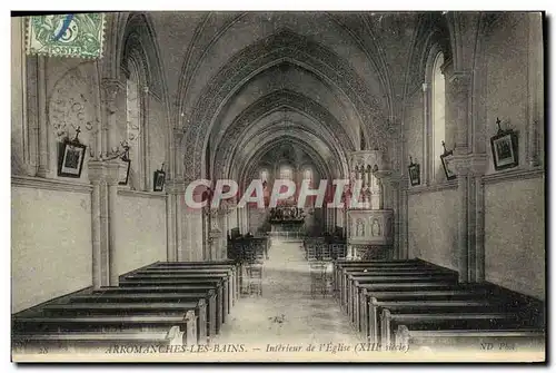 Ansichtskarte AK Arromanches les Bains Interieur de l Eglise XIII e Siecle