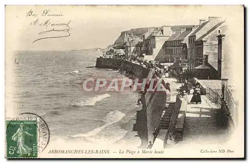 Cartes postales Arromanches La Plage a Maree Haute