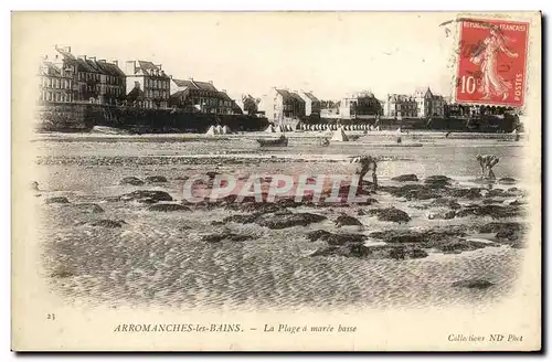 Ansichtskarte AK Arromanches les Bains La Plage a maree basse