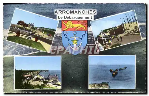 Cartes postales moderne Arromanches Peniche et canon de Debarquement Le Musee