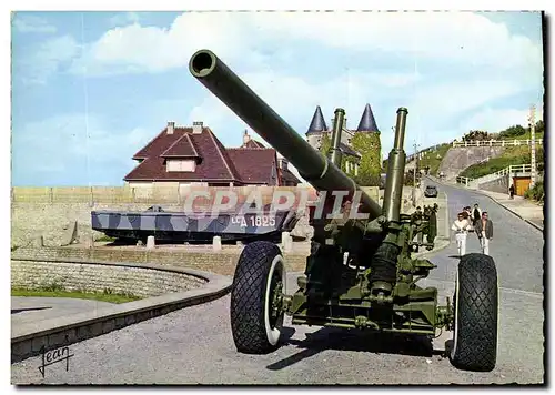 Cartes postales moderne Arromanches plages Du Debarquement Canon Militaria