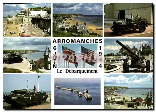 Cartes postales moderne Arromanches Le debarquement 6 juin 1944 Militaria