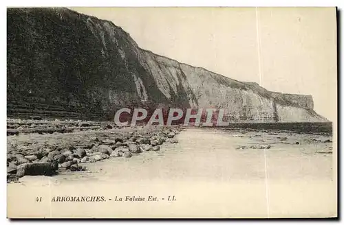 Ansichtskarte AK Arromanches La Falaise Est