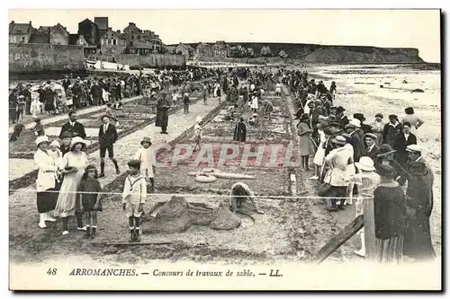 Ansichtskarte AK Arromanches Concours de Travaux de Sable Enfants