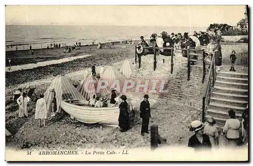 Ansichtskarte AK Arromanches La Petite Cale Bateau