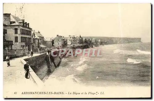 Cartes postales Arromanches Les Bains La Digue et la Plage