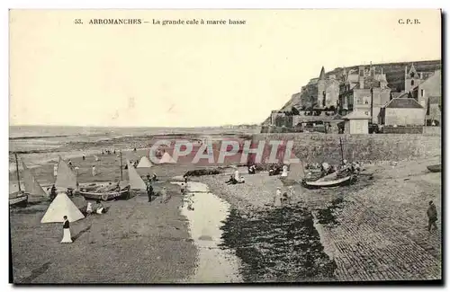 Ansichtskarte AK Arromanches La Grande Cale a Maree Basse