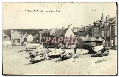 Ansichtskarte AK Arromanches La Grande Cale Bateaux