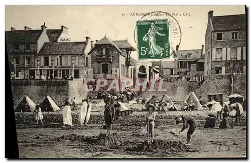 Ansichtskarte AK Arromanches La Petite Cale Enfants