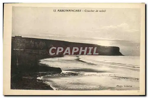 Cartes postales Arromanches Coucher de Soleil