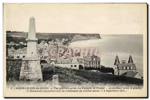 Cartes postales Arromanches Vue generale prise des falaises de Fresne