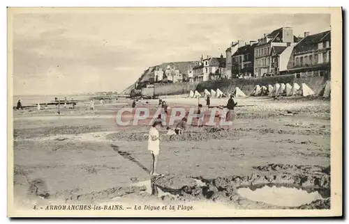 Cartes postales Arromanches Les Bains La Digue et la Plage