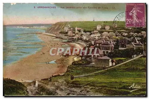 Ansichtskarte AK Arromanches Vue Generale Prise des Falaises de Tracy