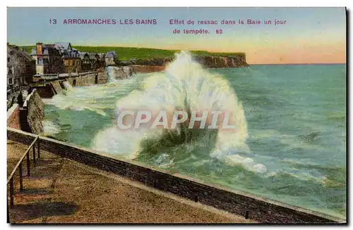 Ansichtskarte AK Arromanches Les Bains Effet de Ressac dans la Baie Un Jour de tempete