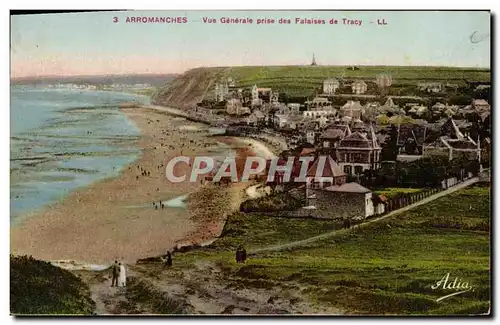 Ansichtskarte AK Arromanches Vue Generale Prise des Falaises de Tracy