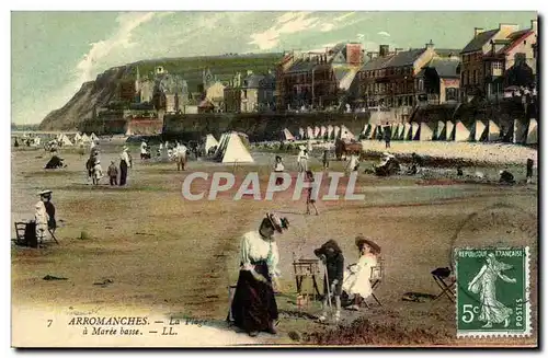 Cartes postales Arromanches La Plage A Maree Basse