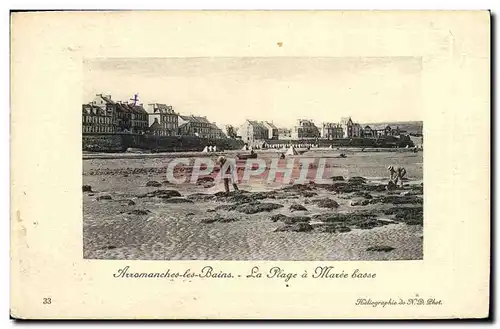 Cartes postales Arromanches La plage a maree basse