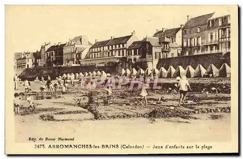 Cartes postales Arromanches Les Bains Jeux D Enfants Sur la Plage