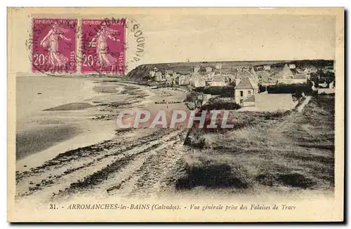 Cartes postales Arromanches Les Bains Vue Generale Prise des Falaises de Tracy