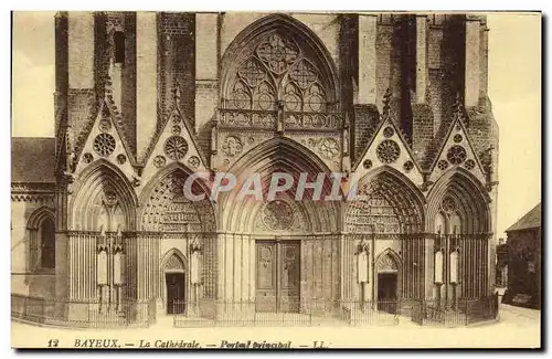 Cartes postales Bayeux La Cathedrale Portail principal