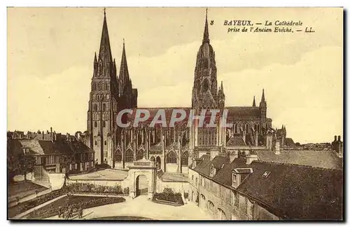 Cartes postales Bayeux La Cathedrale Prise de L Ancien Eveche