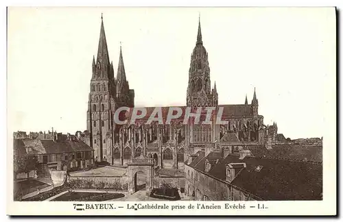 Cartes postales Bayeux La Cathedrale Prise de L Ancien Eveche