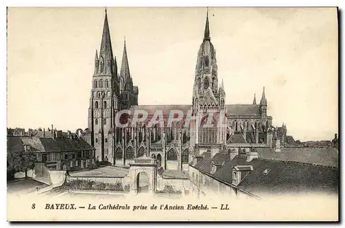 Cartes postales Bayeux La Cathedrale Prise de L Ancien Eveche