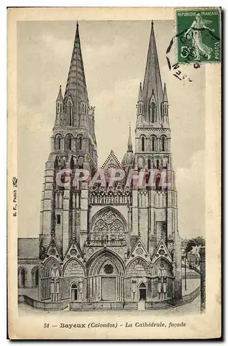 Cartes postales Bayeux La Cathedrale Facade