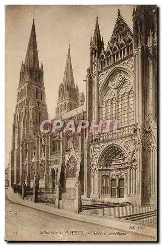 Ansichtskarte AK Bayeux La Cathedrale Portail Meridional