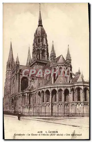 Ansichtskarte AK Bayeux La Cathedrale Le Choeur et L Abside