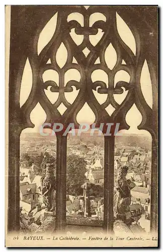 Ansichtskarte AK Bayeux La Cathedrale Fenetre de la Tour Centrale