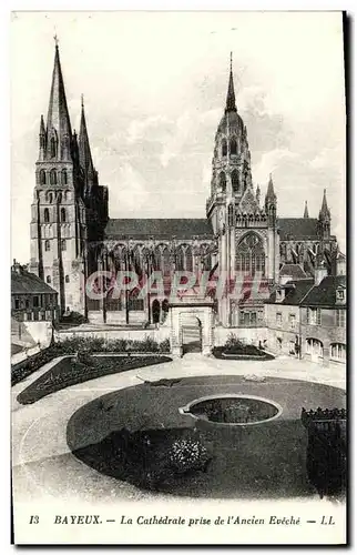 Ansichtskarte AK Bayeux La Cathedrale Prise de L Ancien Eveche