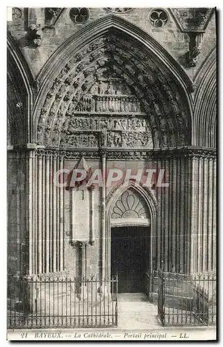 Ansichtskarte AK Bayeux La Cathedrale Portail Principal