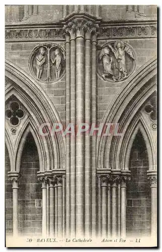 Cartes postales Bayeux La Cathedrale Adam et Eve