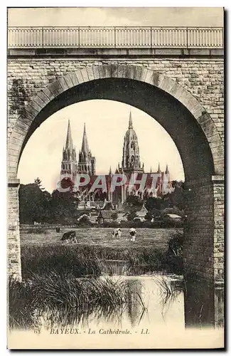 Cartes postales Bayeux La Cathedrale Vaches