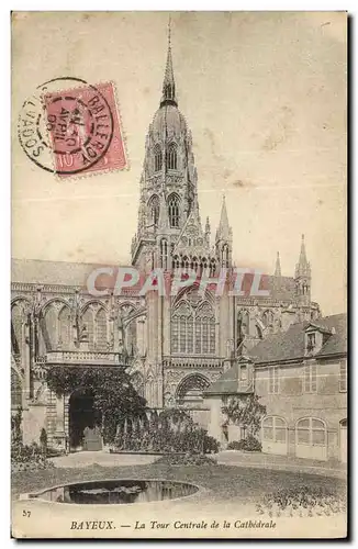 Cartes postales Bayeux La Cathedrale La Tour Centrale