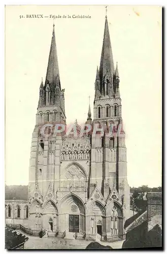 Ansichtskarte AK Bayeux Facade de la Cathedrale