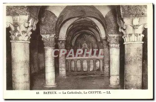 Ansichtskarte AK Bayeux La Cathedrale La Crypte