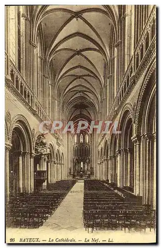 Ansichtskarte AK Bayeux La Cathedrale La nef