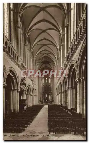 Ansichtskarte AK Bayeux La Cathedrale La Nef