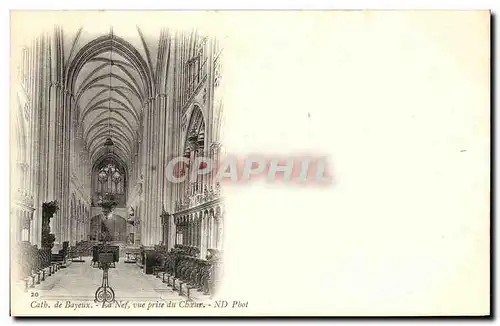 Cartes postales Bayeux La Cathedrale La nef vue prise Du Choeur